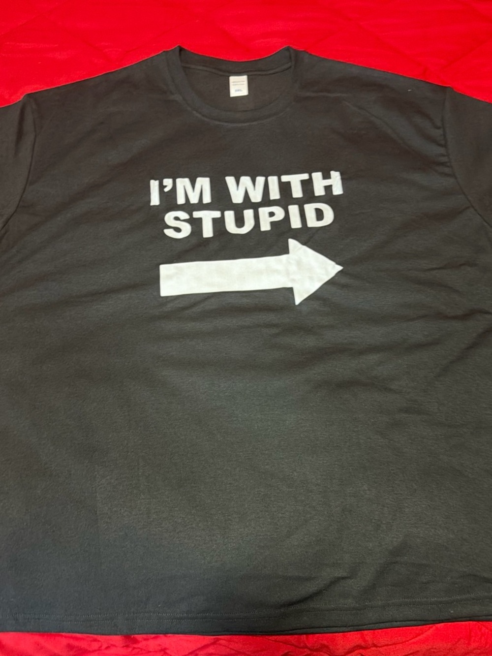Graphic Short-Sleeve Tee (I'm With Stupid)Arrow.  Available in multiple sizes😂